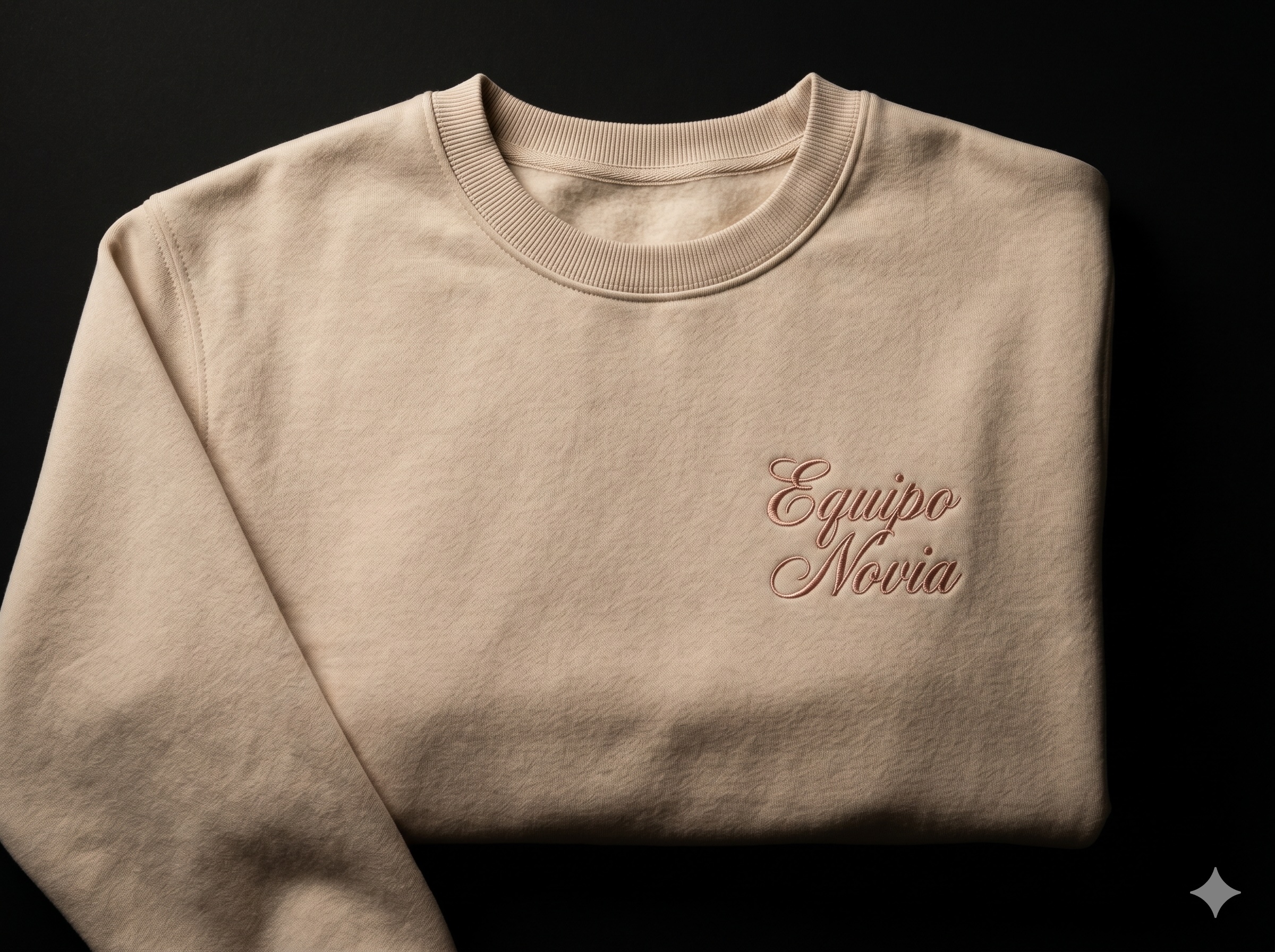 Sudadera bordada amb monograma per a esdeveniment de boda